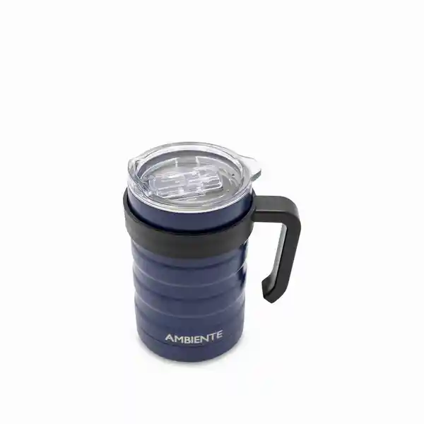 Mug Doble Pared Acero Azul Oscuro 550 mL Ambiente Gourmet