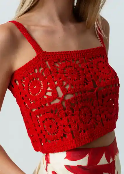 Esqueleto Tejido Mujer Rojo Adrenalina Medio T S 482G038 Naf Naf