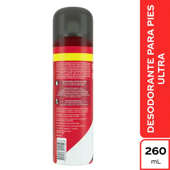 Mexsana Desodorante para Pies Ultra en Spray Antibacterial