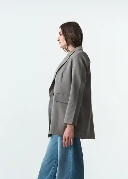 Chaqueta Mujer Gris Elefante Medio Talla L 523G034 Naf Naf