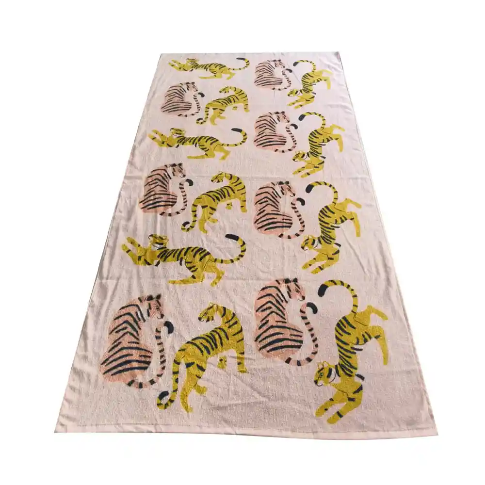 Toalla de Playa 75x150 Cm 300 Gsm Diseño Tigre Krea
