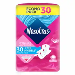 Toallas Higiénicas Nosotras Natural Ultrainvisible Tela X 30Und