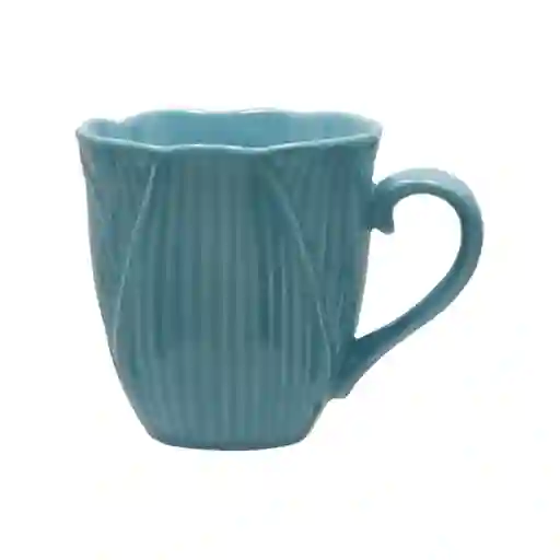 Mug Emboss Flor Celeste Diseño 0001