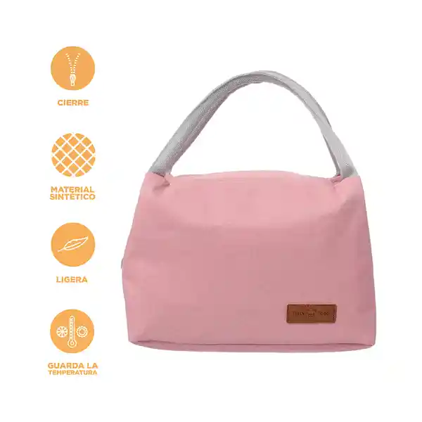 Lonchera Rectangular Lisa Serie Rosa Miniso
