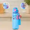 Vaso Plástico Con Correa y Funda Serie Cooky Azul Bt21 Miniso