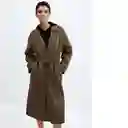 Abrigo Batin Khaki Talla M Mujer Mango