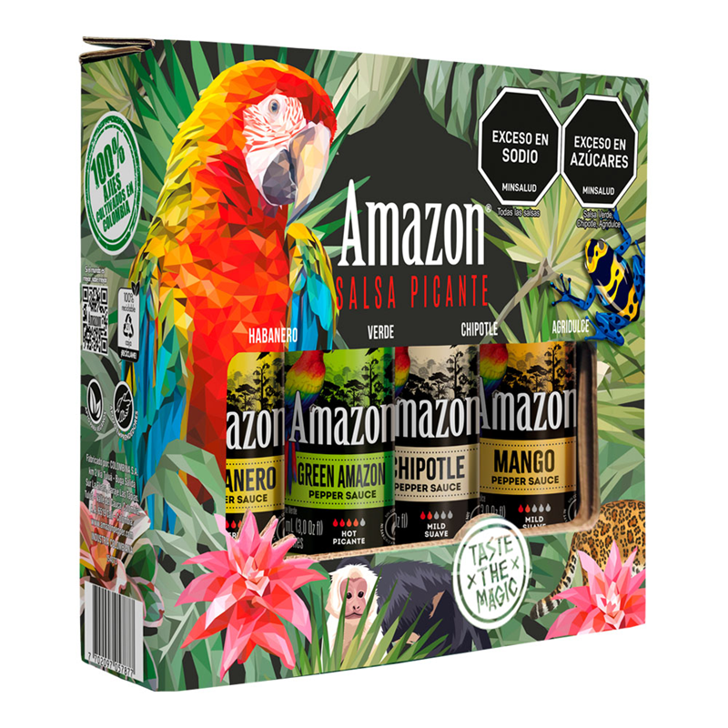 Amazon Salsa Picantes Surtidas 4 x 90 ml