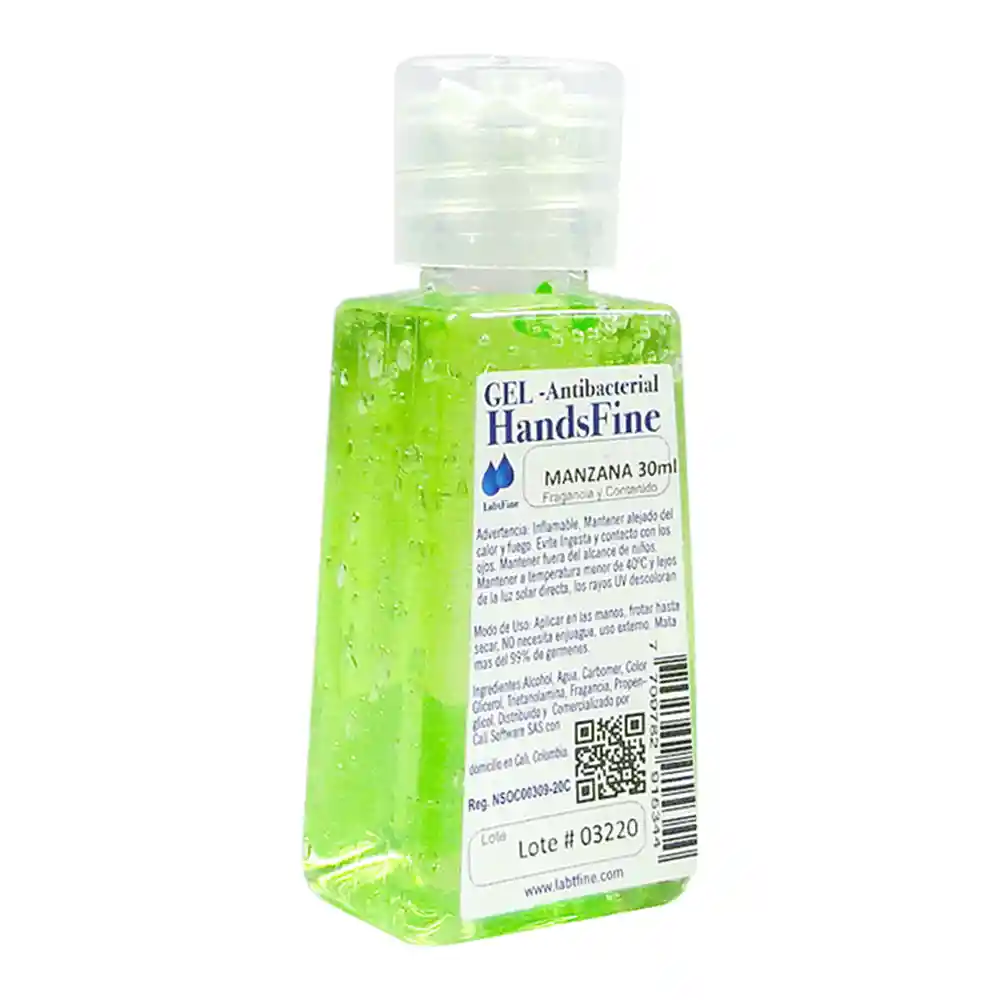 Handsfine Gel Antibacterial Manzana