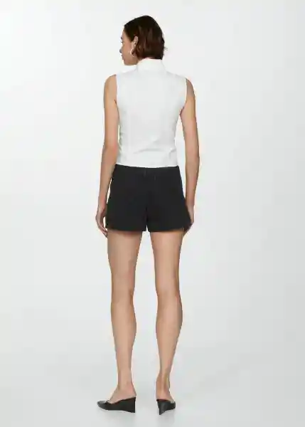 Short Zoe Tejano Negro Talla 38 Mujer Mango