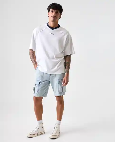Camiseta Hombre Blanco Talla L 842G005_BLA110601 Americanino