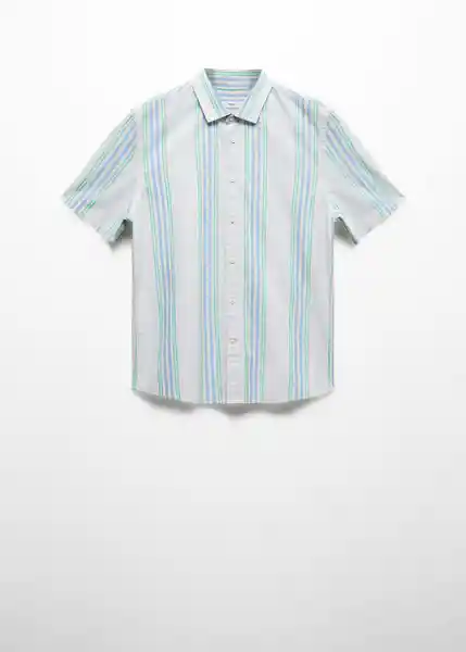 Camisa Samui-H Verde Talla L Hombre Mango