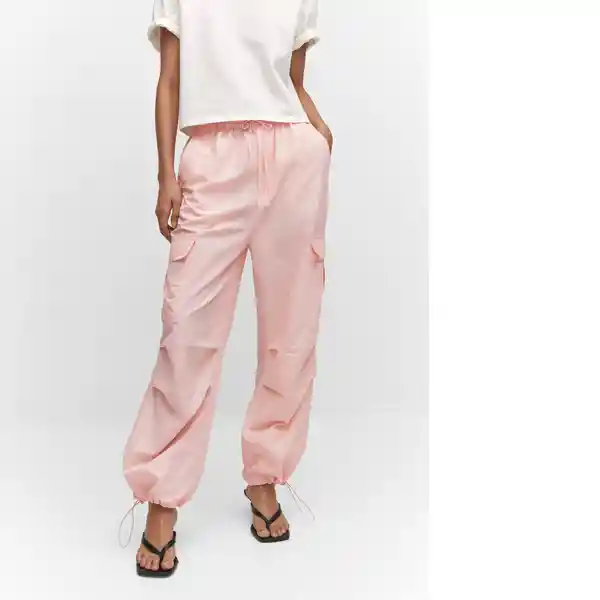 Pantalón Joanne Rosa Pastel Talla 36 Mujer Mango