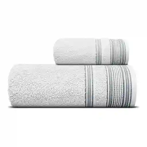 Setx2 Toallas Cenefa 500 Gm Blanco