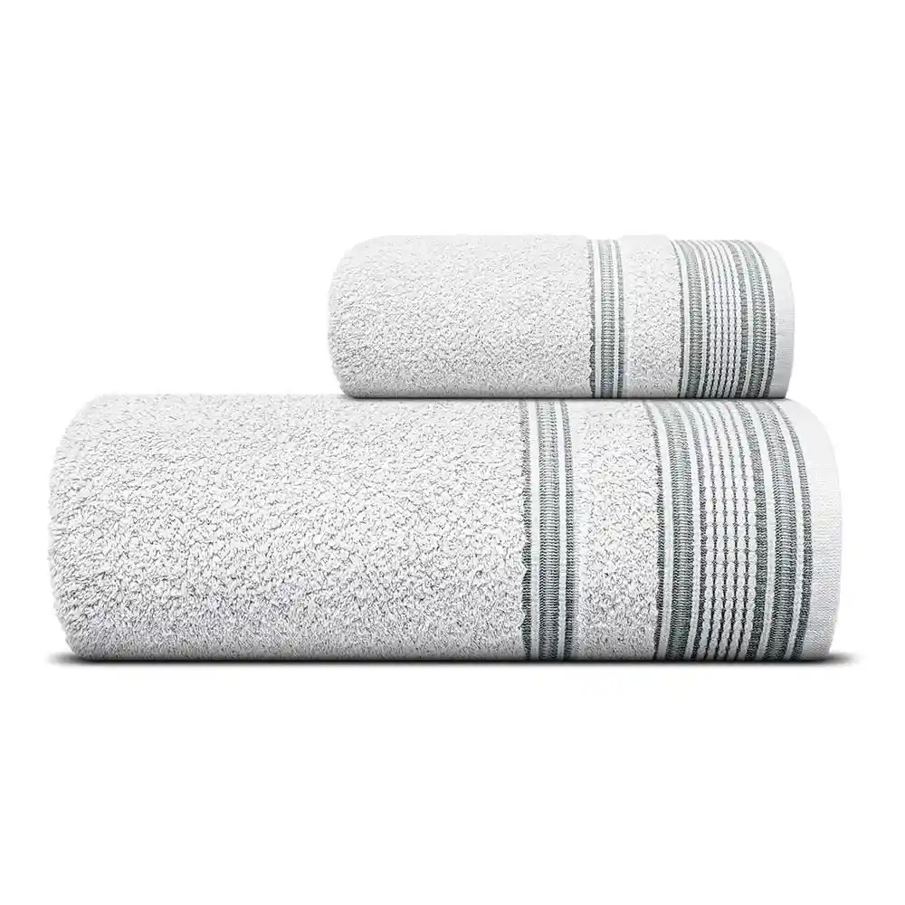Setx2 Toallas Cenefa 500 Gm Blanco