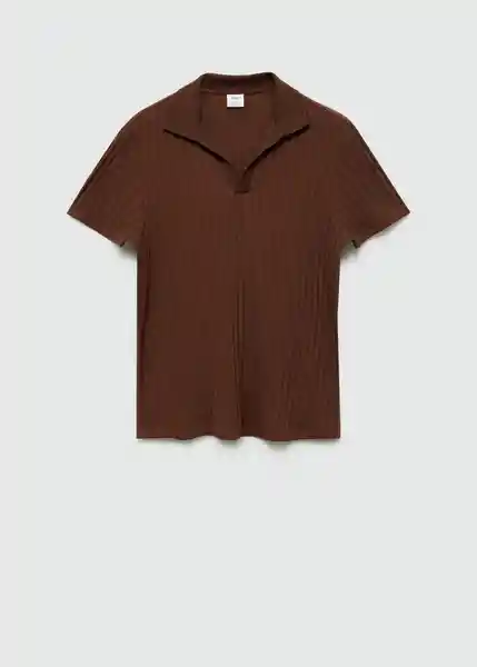 Polo Creto Marrón Talla XXL Hombre Mango