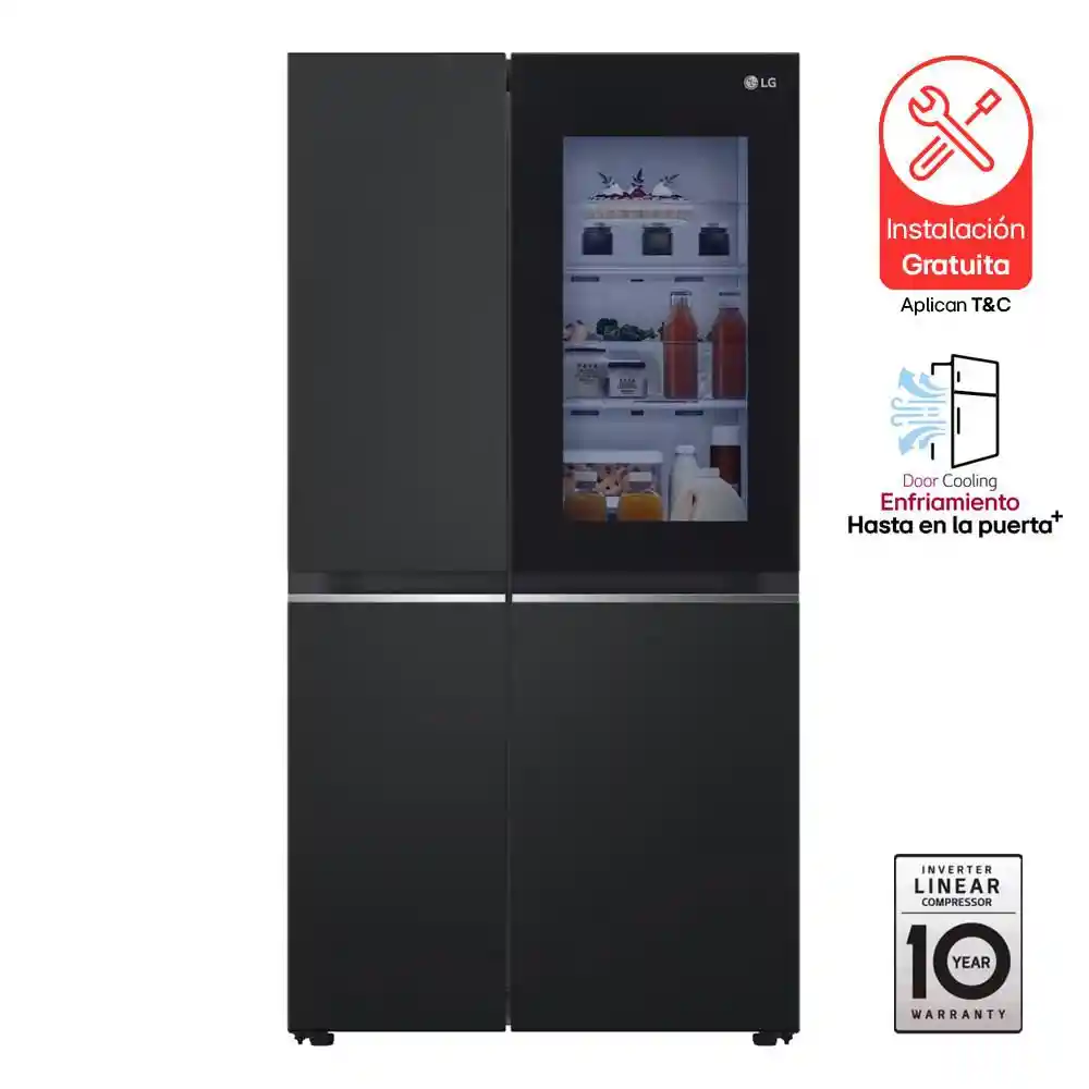 Nevecón Lg Side By Side Instaview Gs66bvt Negro