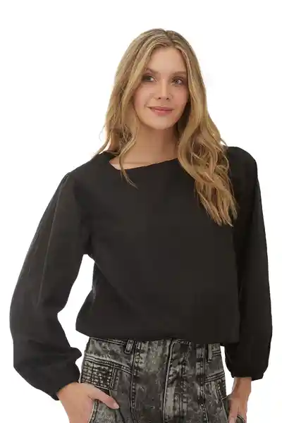 Camisa Lua Negro Talla XS Mercedes Campuzano