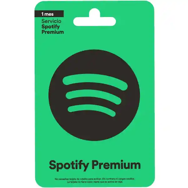 Spotify Tarjeta Premium 1 Mes