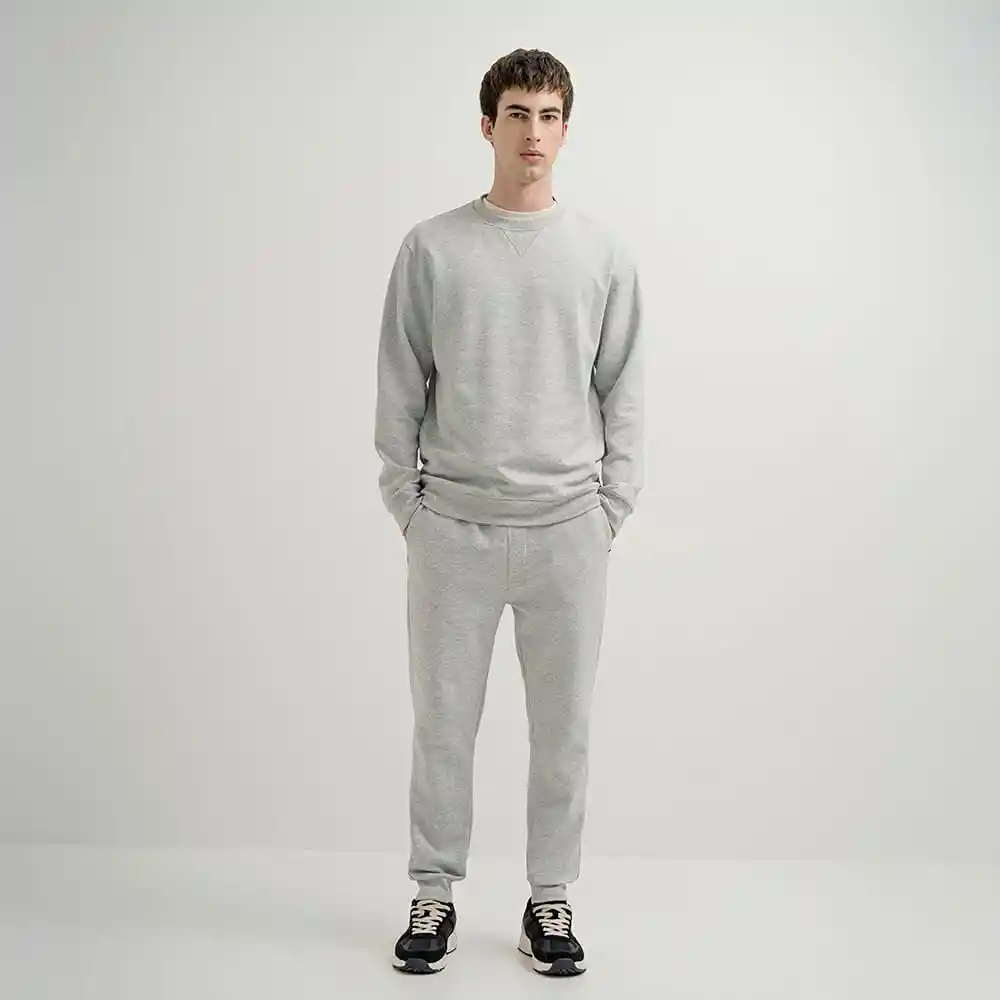 Buzo Cuello Redondo en Algodón Tiju Punto Blanco