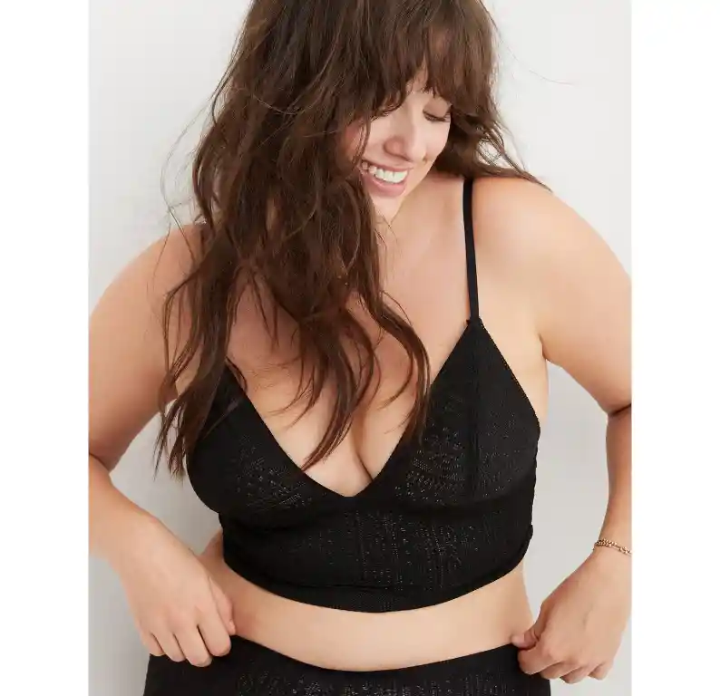 Bralette Negro Línea Larga Large American Eagle