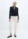 Jean Newmom Off White Talla 44 Mujer Mango