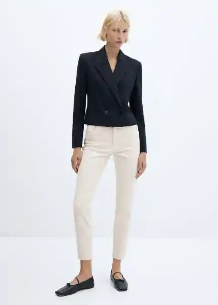 Jean Newmom Off White Talla 44 Mujer Mango
