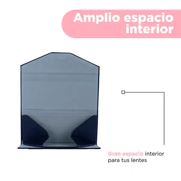 Estuche Para Lentes Plegable Triangular Azul Miniso