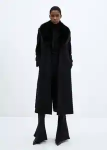 Abrigo Dolce Negro Talla XL Mujer Mango