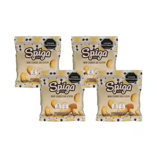 Mini Cookies Sin Azúcar Vainilla - Spiga X 4uds