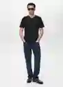 Camiseta Chelsea Negro Talla L Hombre Mango