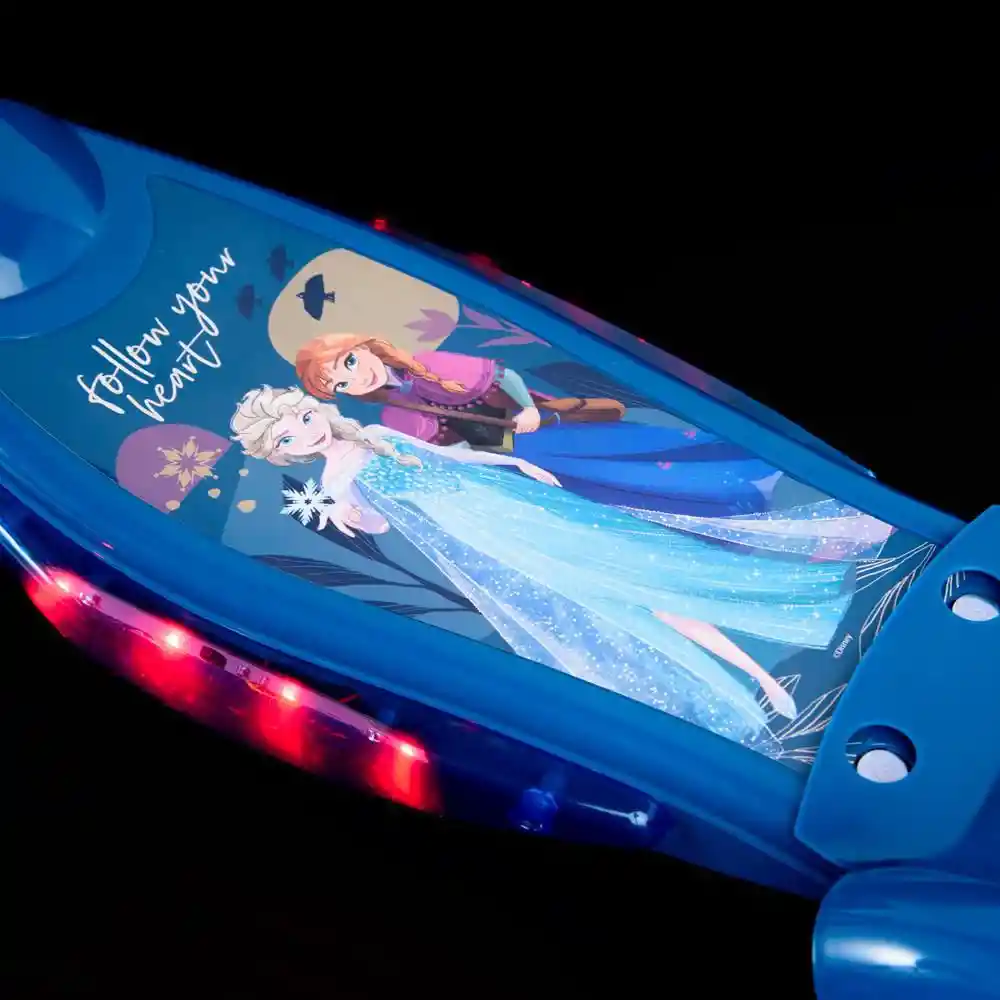 Patineta Infantil Frozen Azul Con Luces 3ruedas Frozen Zs15957