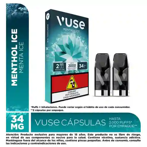 Vuse Go Vaporizador Pods Menthol Ice (34 mg)