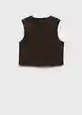 Top Adrian Marrón Talla S Mujer Mango