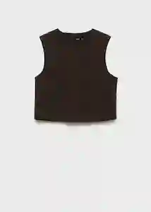 Top Adrian Marrón Talla S Mujer Mango