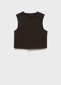 Top Adrian Marrón Talla S Mujer Mango