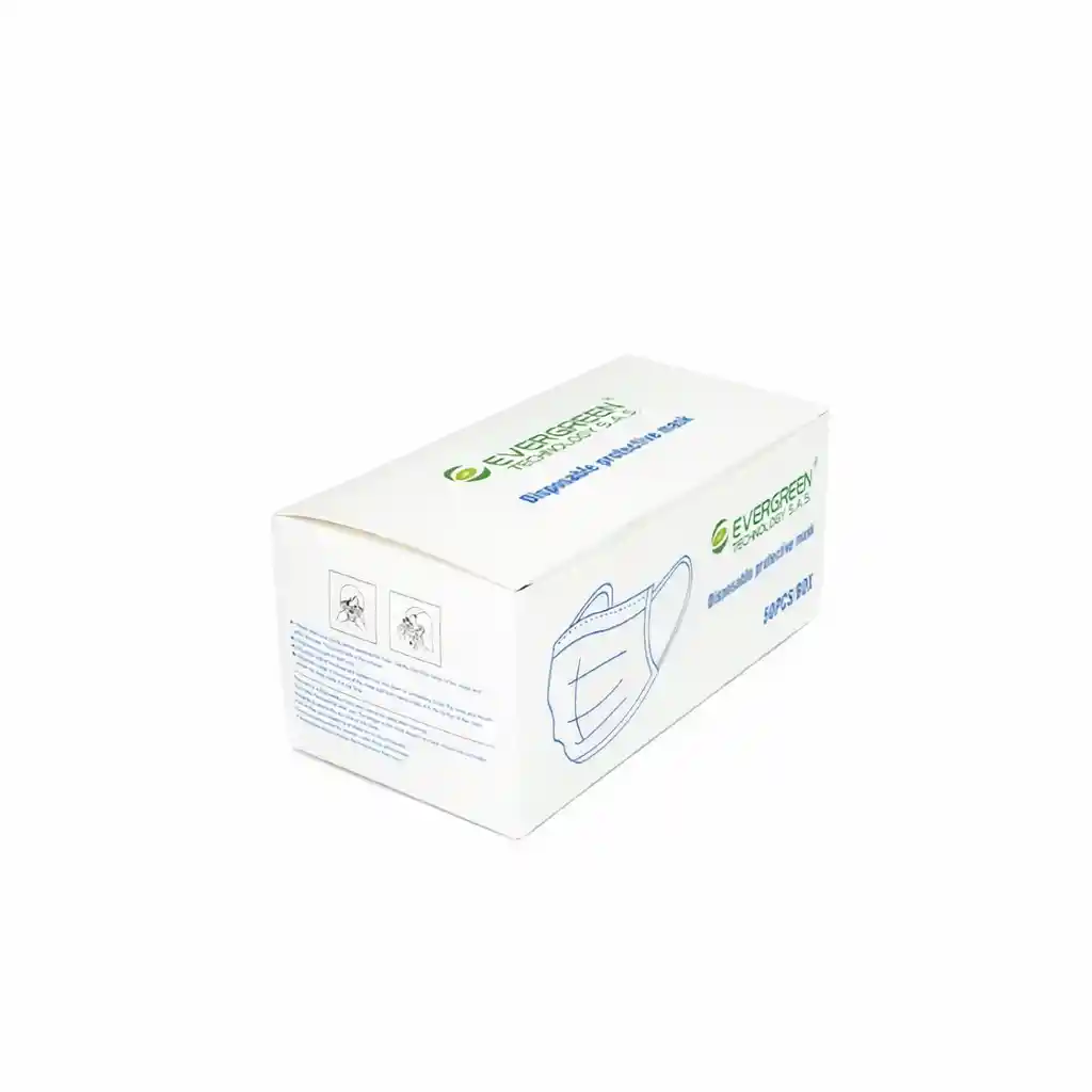 Evergreen Tapabocas 3 Capas Color Azul 70459