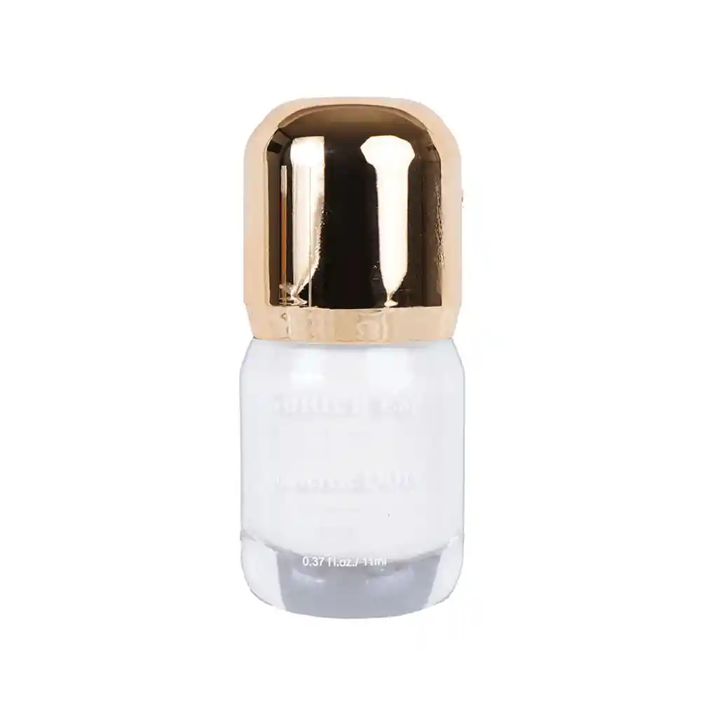 Miniso Esmalte Para Uñas A Base De Aceite Con Tapa Dorada, Blanco