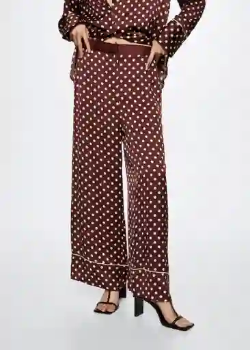 Pantalón Lola Marron Talla S Mujer Mango