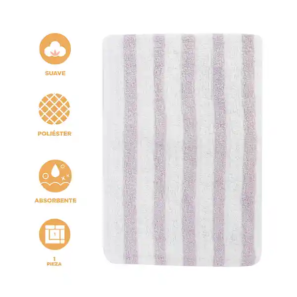 Toalla de Baño Rayas Gris Miniso