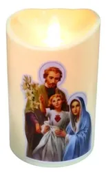 Familia Vela Con La Sagrada Decoración Veladoras Led Lampara