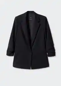 Blazer Americana Eleonor Negro Talla XS Mujer Mango