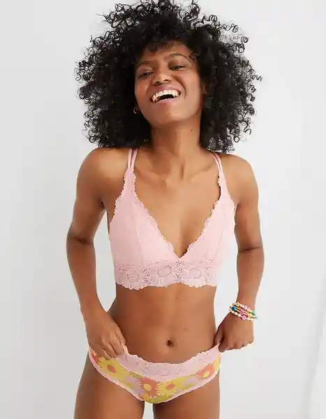 Bralette Aerie Rosado Talla Small American Eagle 16983354