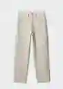 Pantalón Alessia Crudo Talla 42 Mujer Mango