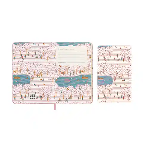 Moleskine Cuaderno Plano Sakura Couple Pequeño