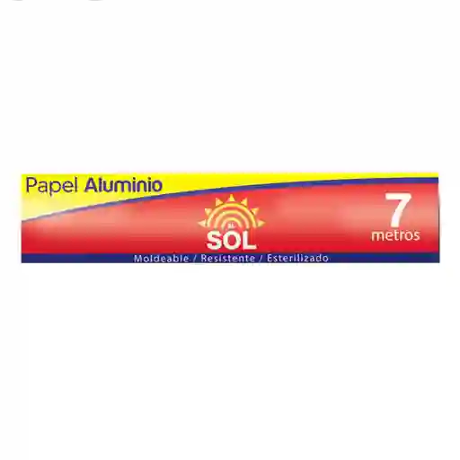Papel Aluminio El Sol Papel Aluminio El Sol 7 Mts Caja 7 Metros