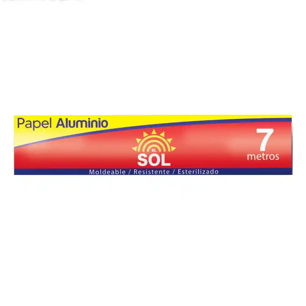 Papel Aluminio El Sol Papel Aluminio El Sol 7 Mts Caja 7 Metros