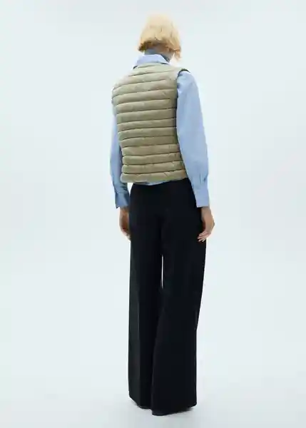 Chaleco Blanvest Verde Pastel Talla L Mujer Mango