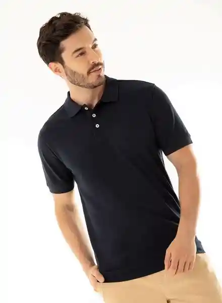 Gef Camiseta Con Cuello Hombre Azul Talla XL 710329