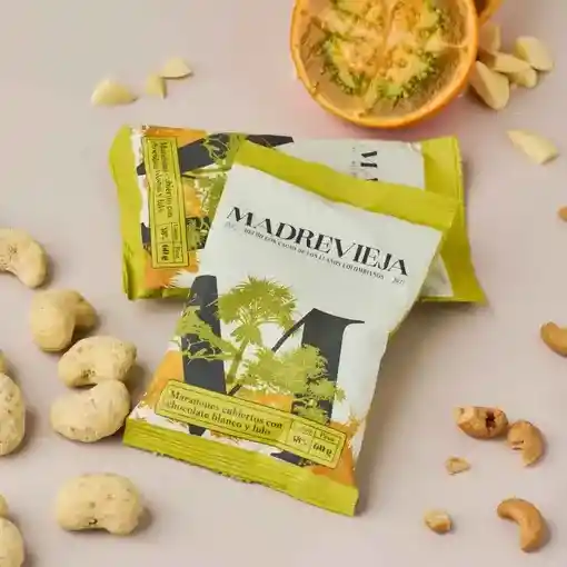 Marañones Cubiertos Con Chocolate Blanco y Lulo - Madrevieja