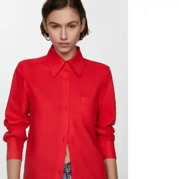 Sobrecamisa Rodas Coral Talla 24 Mujer Mango